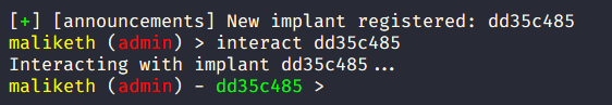 Interacting with an implant